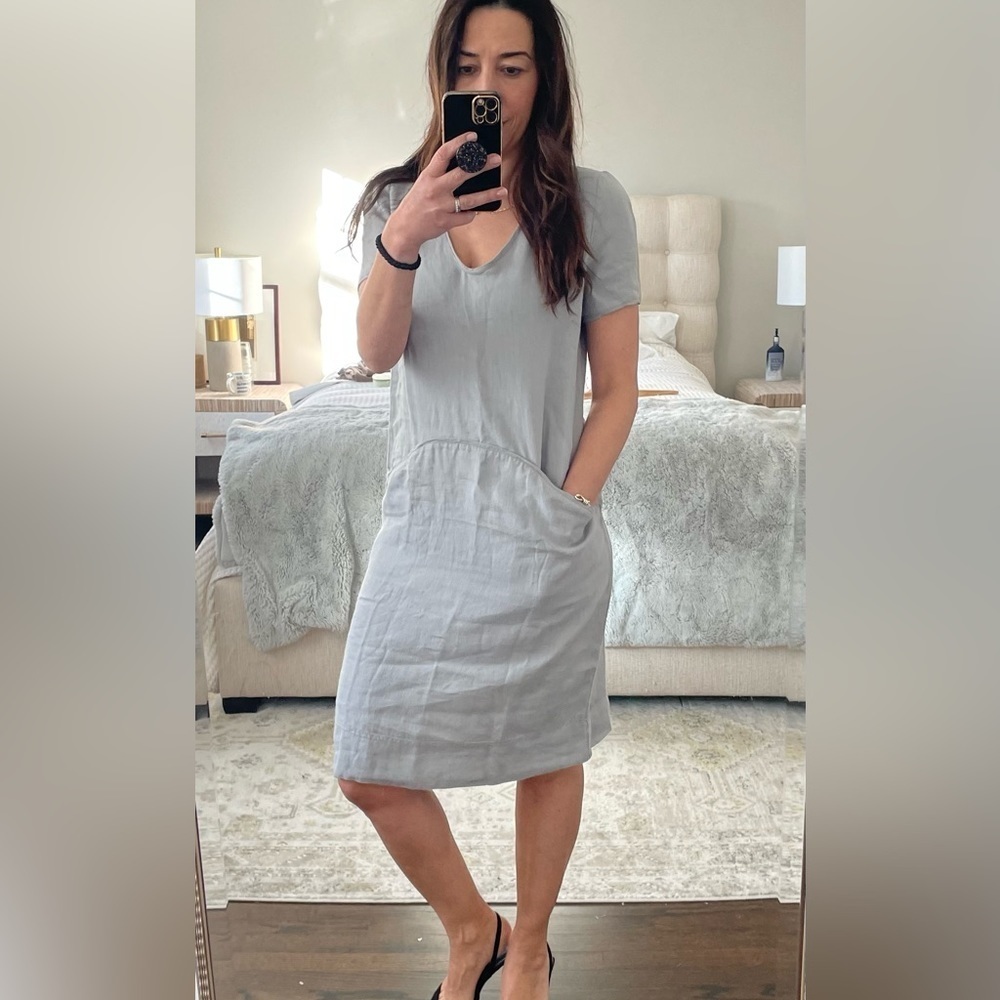 Zyga Lin’N Laundry Gray Linen Dress
